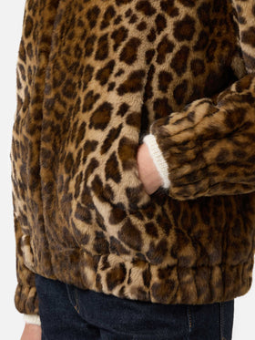 Aveline Kunstpelzjacke mit Leopardenmuster