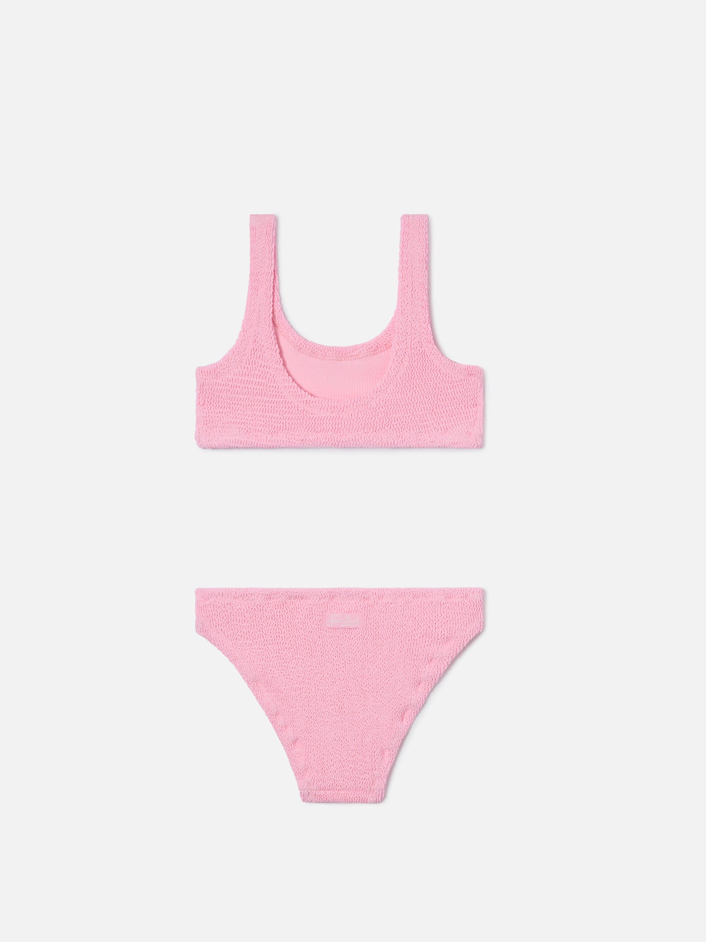 Bikini Baker in tessuto crinkle rosa chiaro