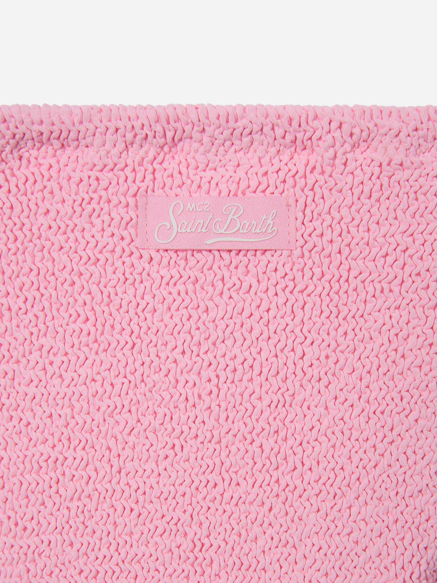 Bikini Baker in tessuto crinkle rosa chiaro