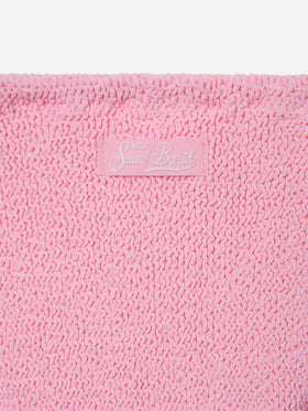Bikini Baker in tessuto crinkle rosa chiaro