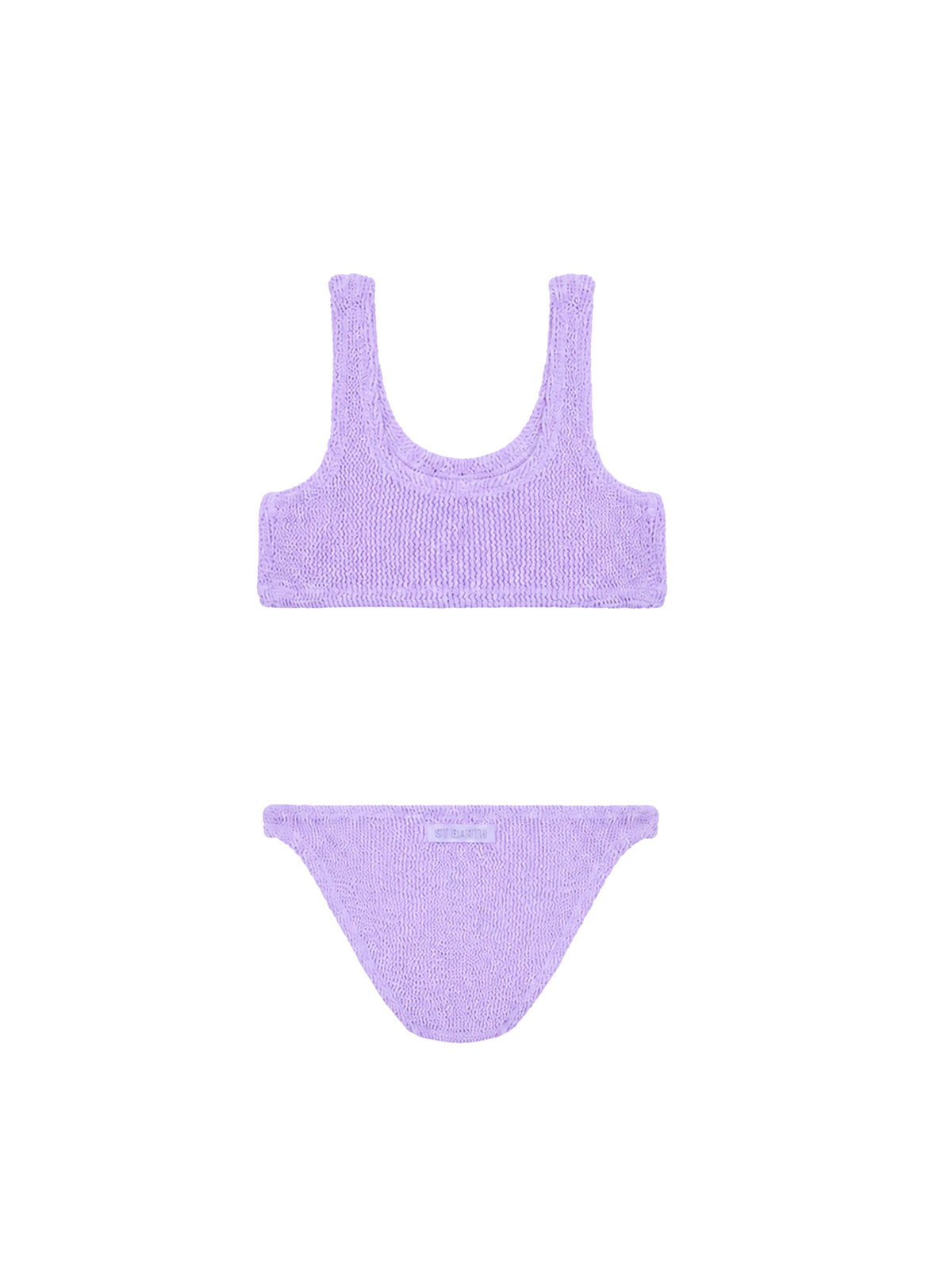 Bikini bralette clásico Baker en tejido crinkle lila 