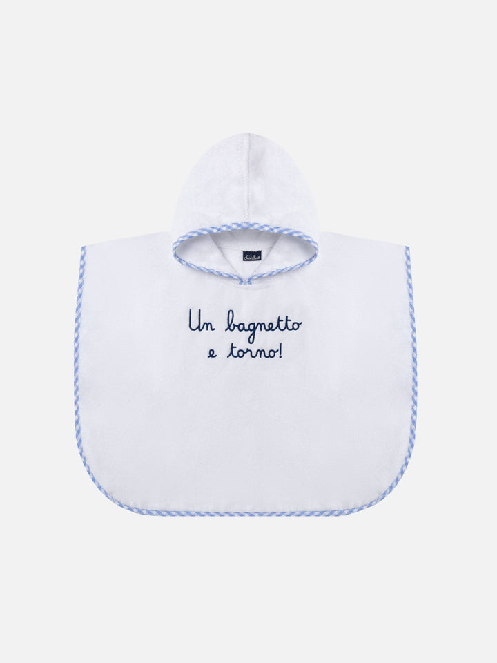 Cotton terry bathrobe with Un bagnetto e torno embroidery - MC2 Saint Barth
