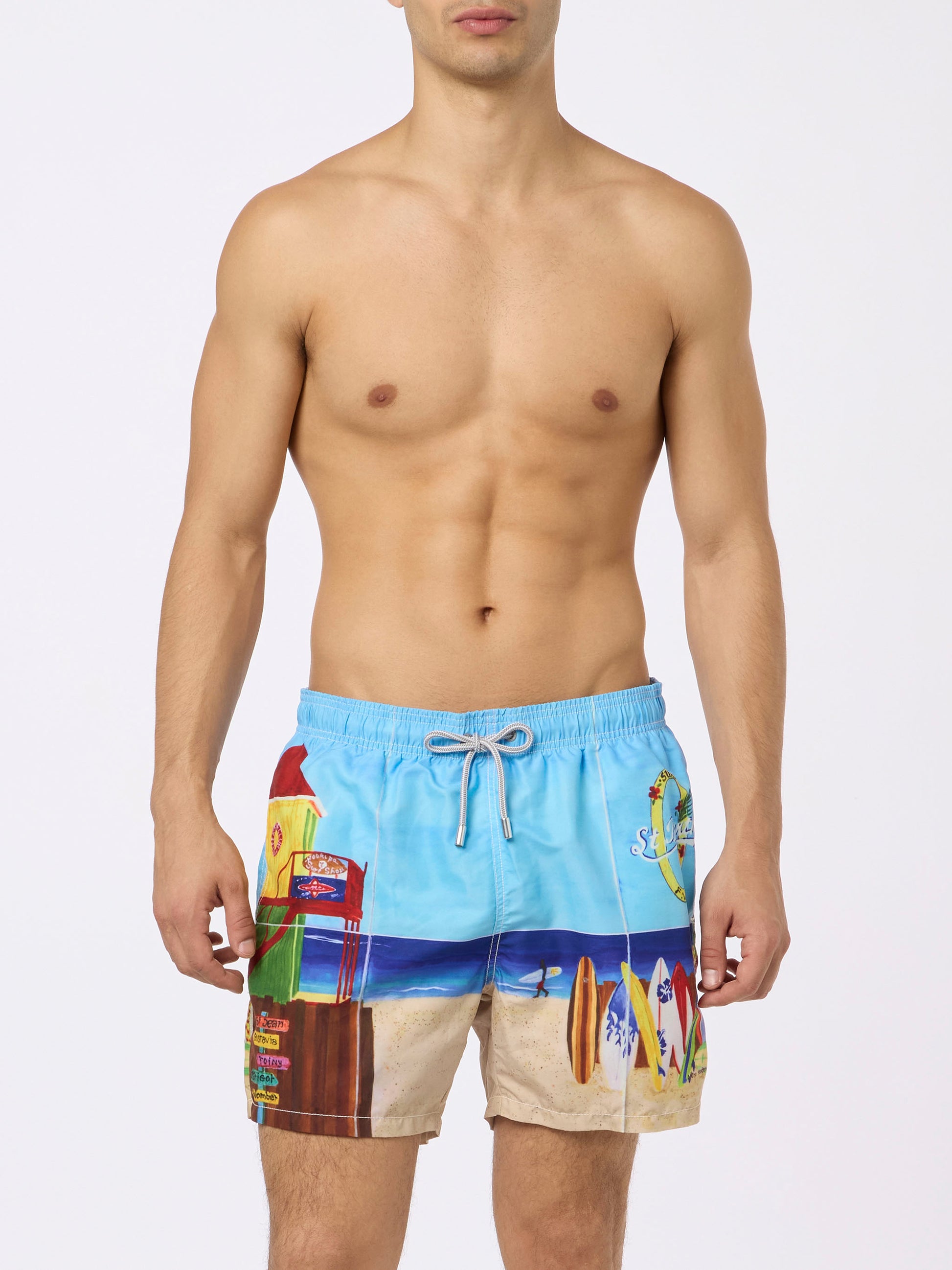 Saint Barth Lorient photographic print swim shorts - MC2 Saint Barth
