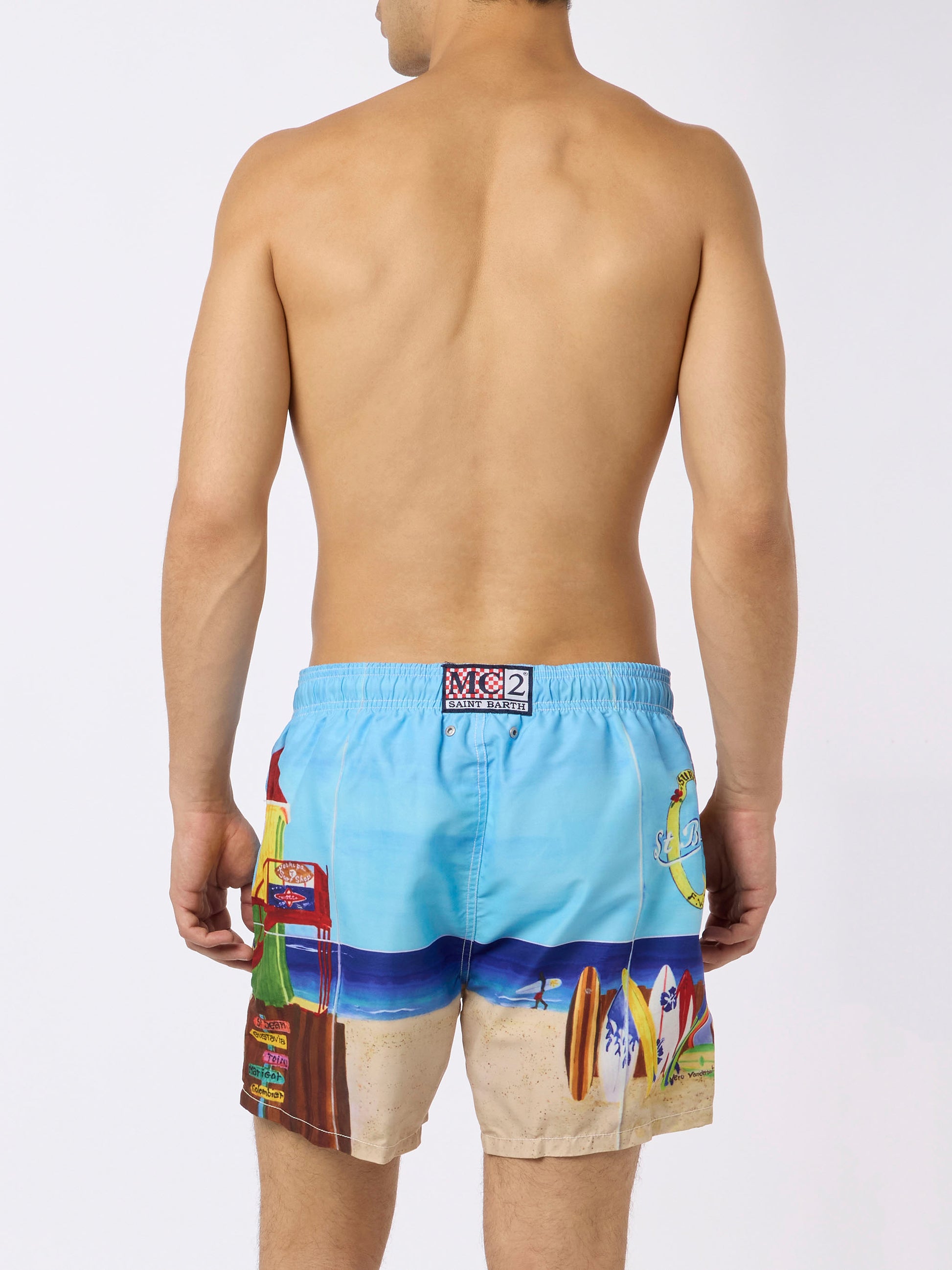 Saint Barth Lorient photographic print swim shorts - MC2 Saint Barth