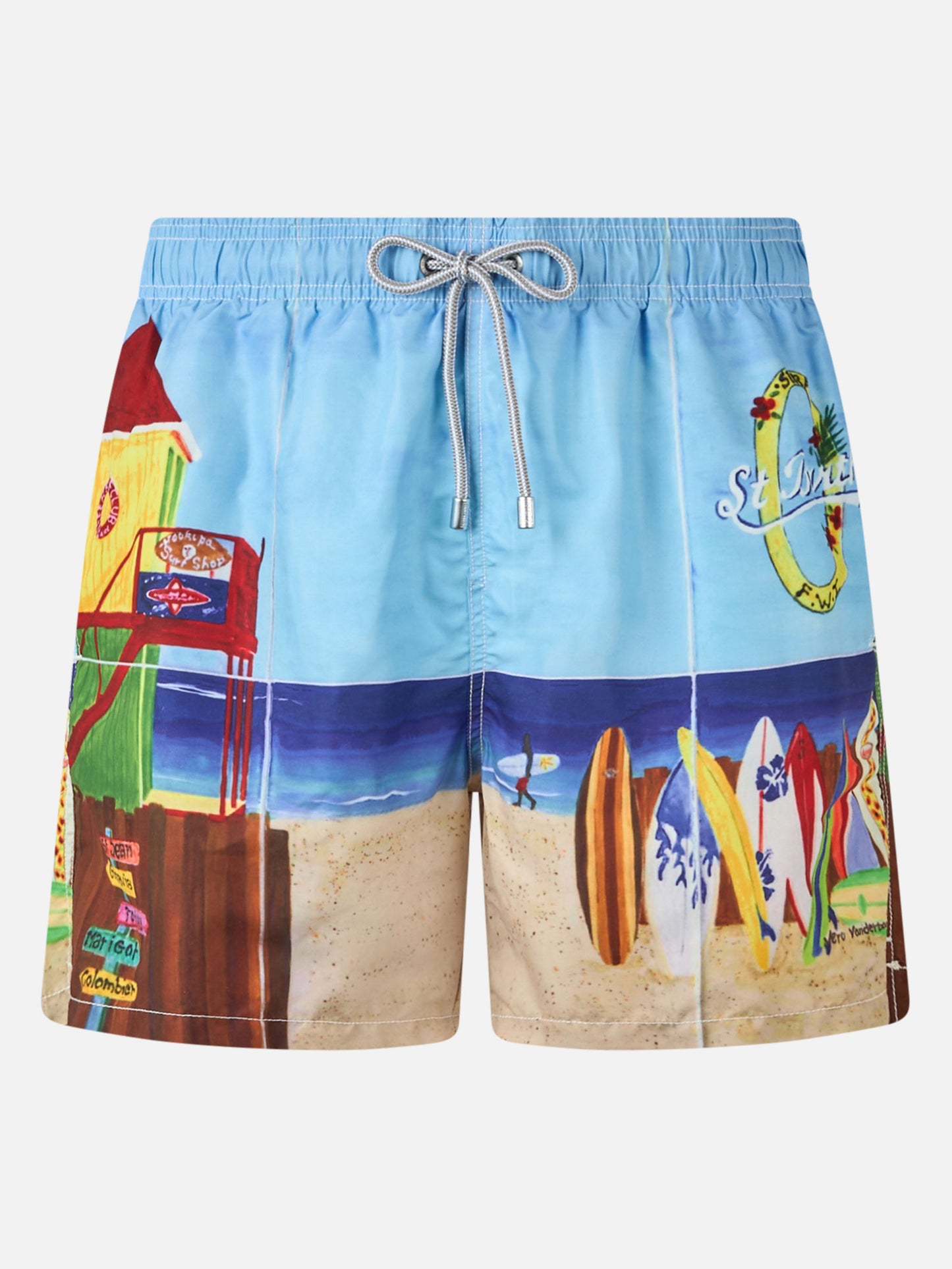 Saint Barth Lorient photographic print swim shorts - MC2 Saint Barth