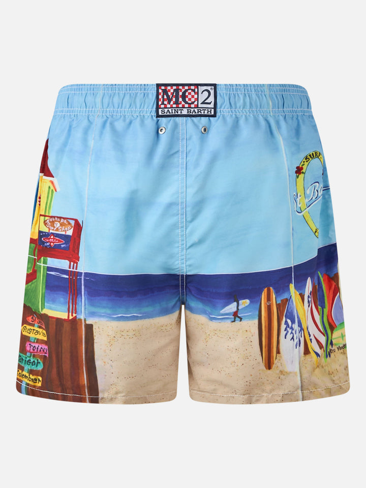 Saint Barth Lorient photographic print swim shorts - MC2 Saint Barth