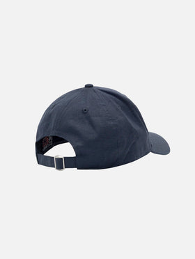 Casquette à visière en lin vintage blue bleu marine Baseball 