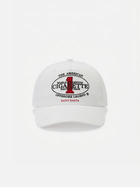 Cappellino Baseball con visiera in bianco con ricamo Cigarette | CIGARETTE SPECIAL EDITION