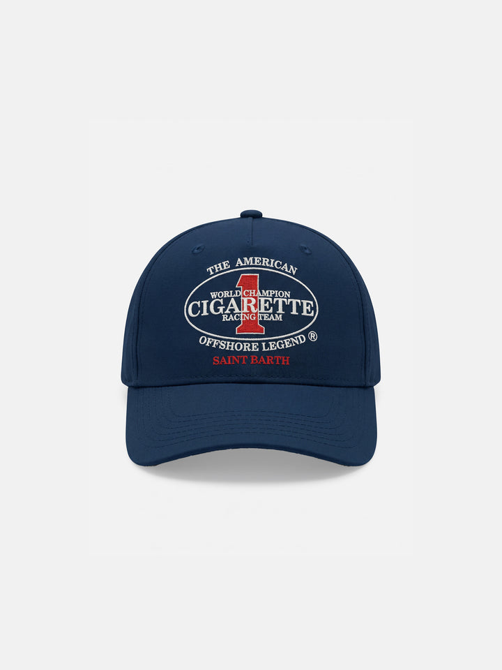 Baseball cap with visor in navy blue with Cigarette embroidery | CIGARETTE SPECIAL EDITION