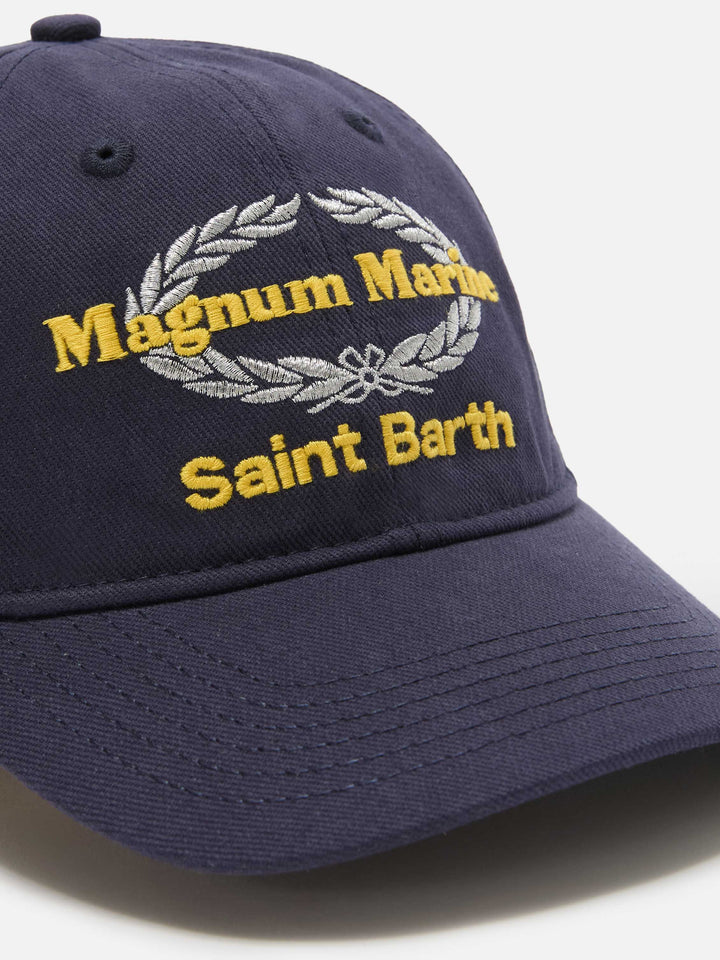 Baseball cap with visor in blue cotton with embroidery| Special Edition