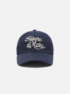 Baseball cap with visor in blue cotton with Sapore di Sale embroidery | Special Edition