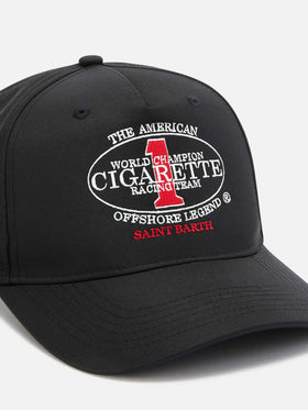 Baseball cap with visor in black with Cigarette embroidery | CIGARETTE SPECIAL EDITION