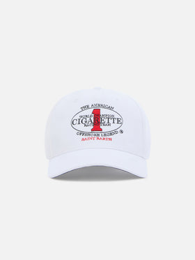 Baseball cap with visor in white with Cigarette embroidery | CIGARETTE SPECIAL EDITION