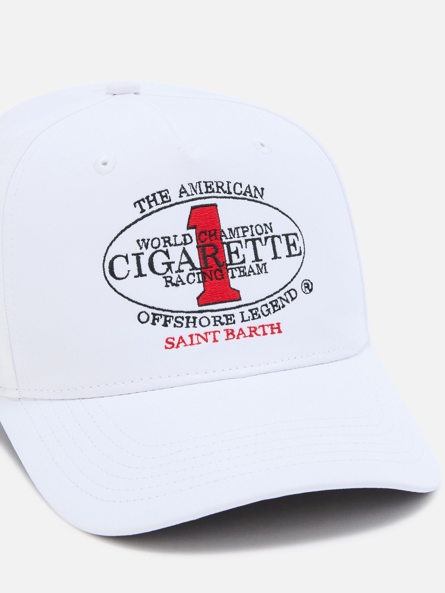 Baseball cap with visor in white with Cigarette embroidery | CIGARETTE SPECIAL EDITION