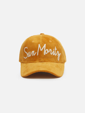 Camel corduroy Baseball cap with Sun Moritz embroidery - MC2 Saint Barth