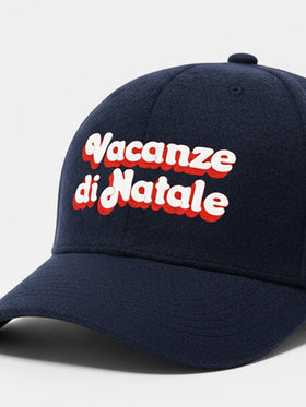 Baseball Cap Wool in wool blend with Christmas Vacation embroidery | VACANZE DI NATALE SPECIAL EDITION