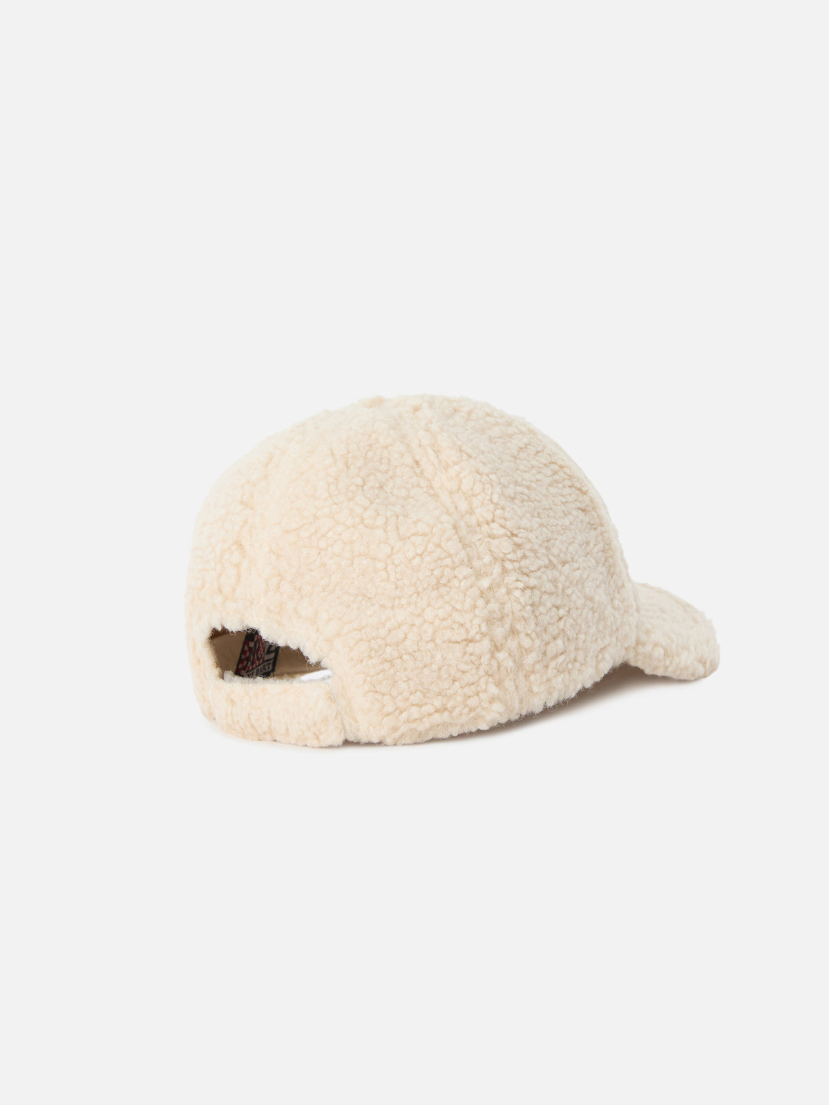 Cappello Baseball beige in tessuto teddy con ricamo logo