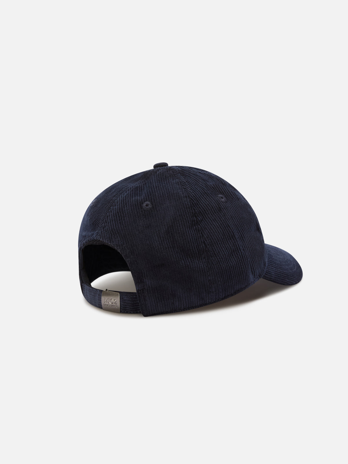 Navy blue Baseball corduroy cap with logo embroidery