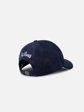 Marineblaue Cord-Cap blue Baseball mit St. Moritz Stickerei | Special edition 