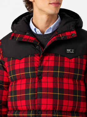Doudoune Baxter Tex à tartan rouge 