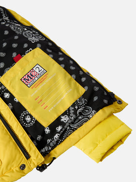 Kapuzen-Daunenjacke Baxter Jr. mit Bandana-Print