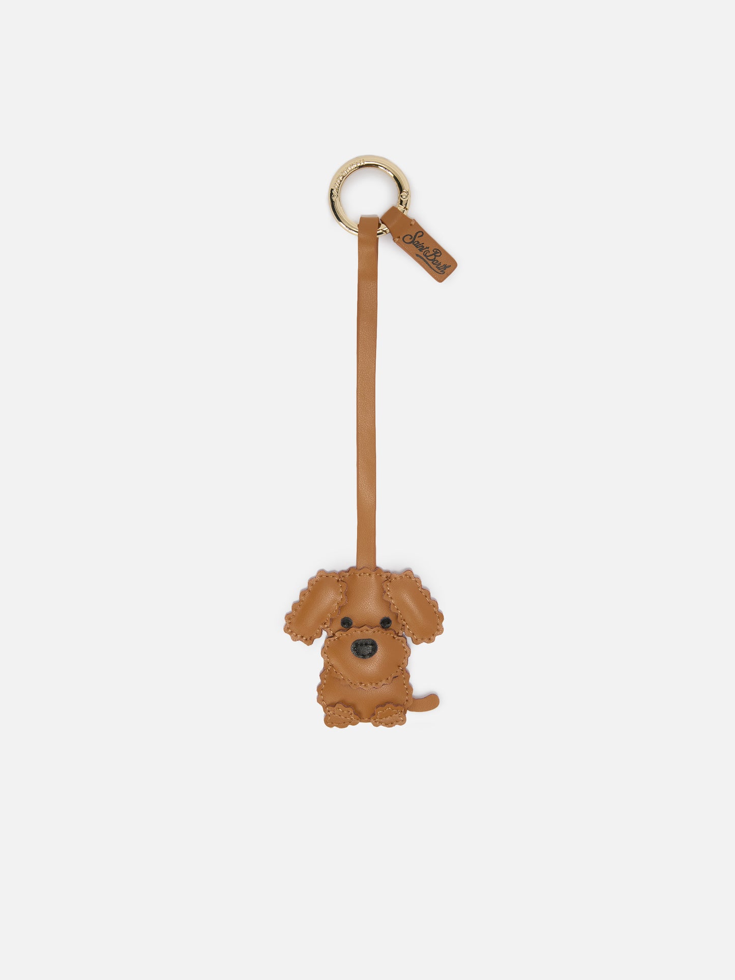 Bag Charm cane in pelle beige