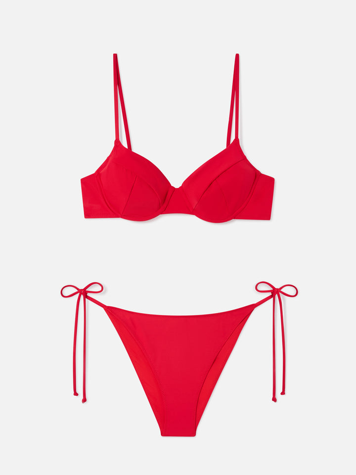 Bikini bralette à armatures rouge Bea Virgo 