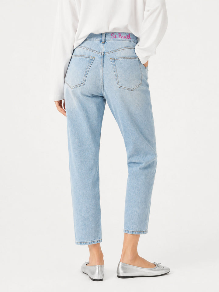 Jeans Belleville con pedrería 
