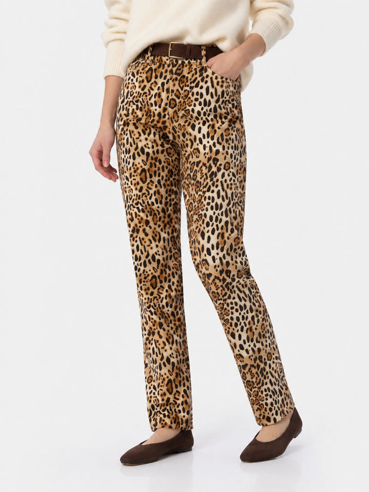 Pantalones vaqueros Belleville con estampado animal 