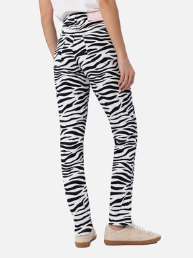 Woman zebra print denim Belleville - MC2 Saint Barth