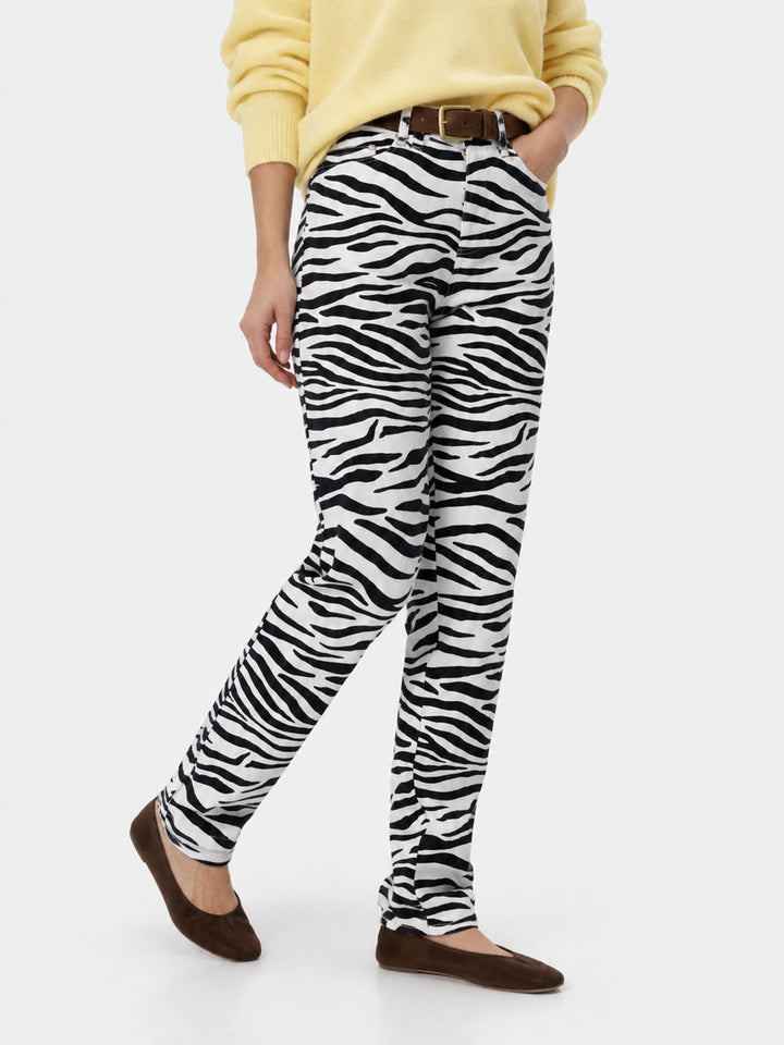 Pantalones vaqueros con estampado de cebra Belleville 