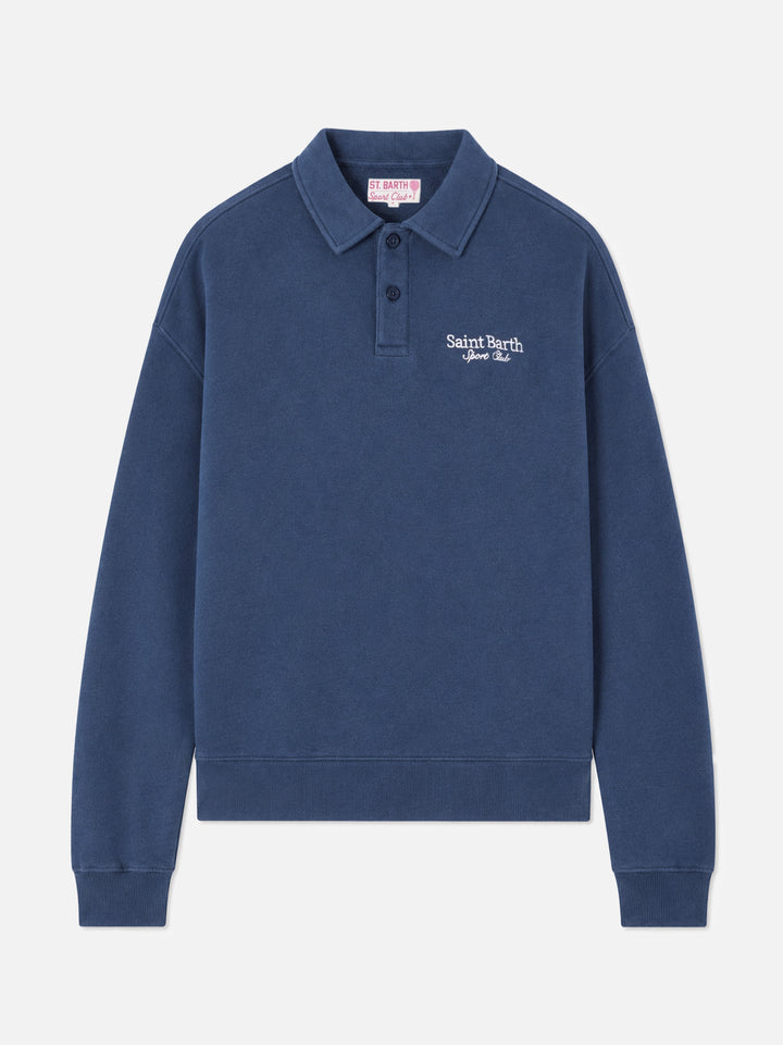 Berenice sweatshirt blue with Saint Barth Sport Club embroidery