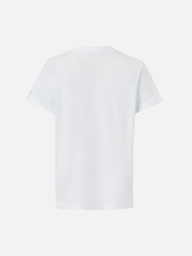 Baumwoll-T-Shirt Bessy Jr. mit Perlenverzierung