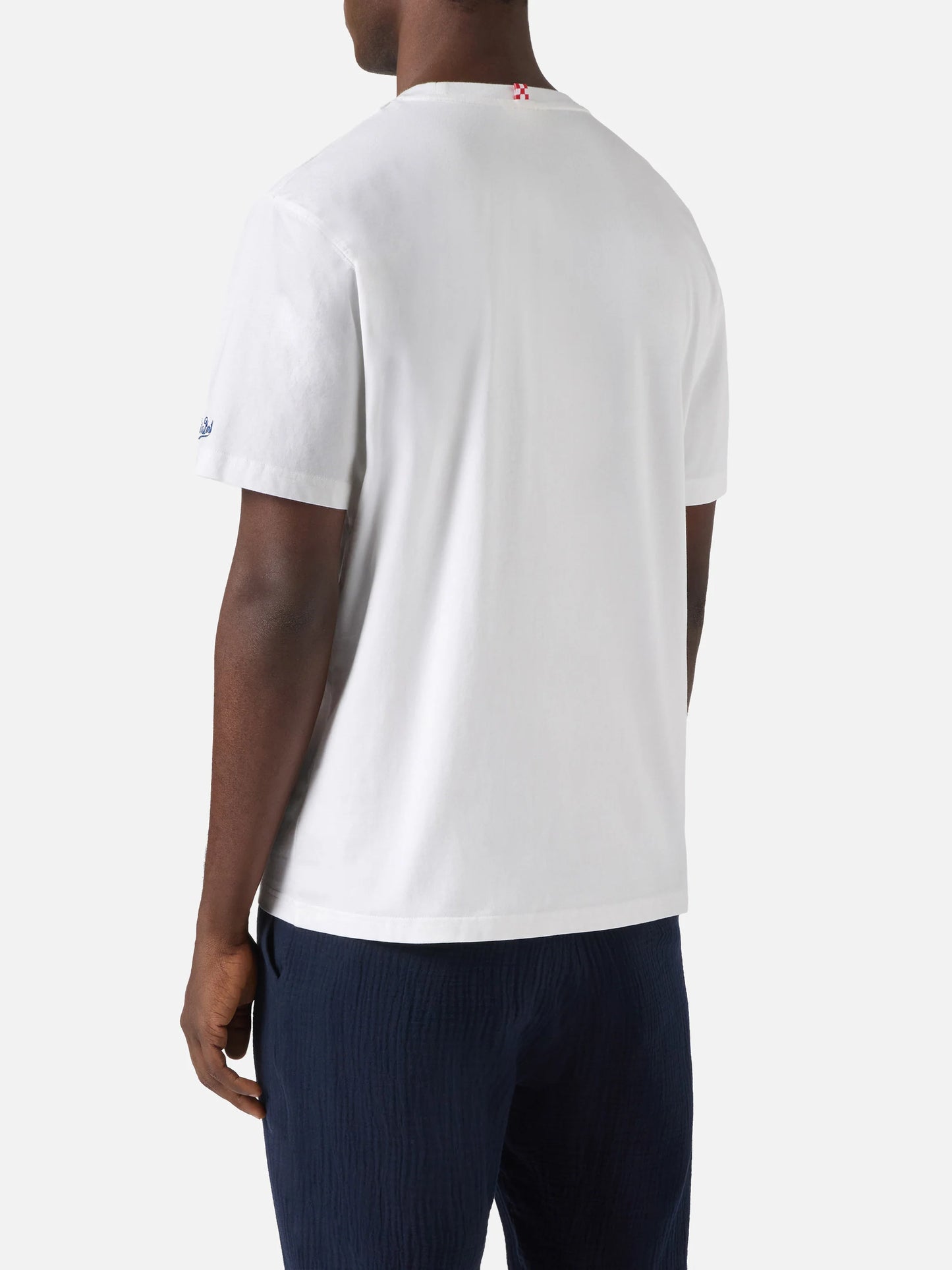 T-shirt in cotone Blanche con taschino stampato Britto | EDIZIONE SPECIALE BRITTO