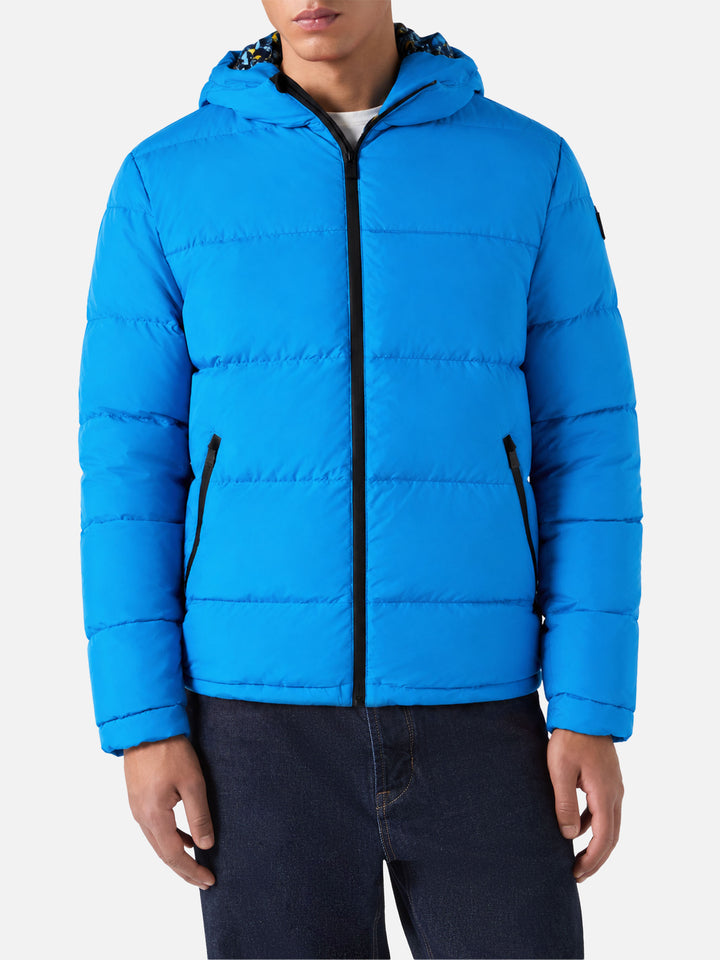 Bluette Bleecker hooded down jacket with duck print lining