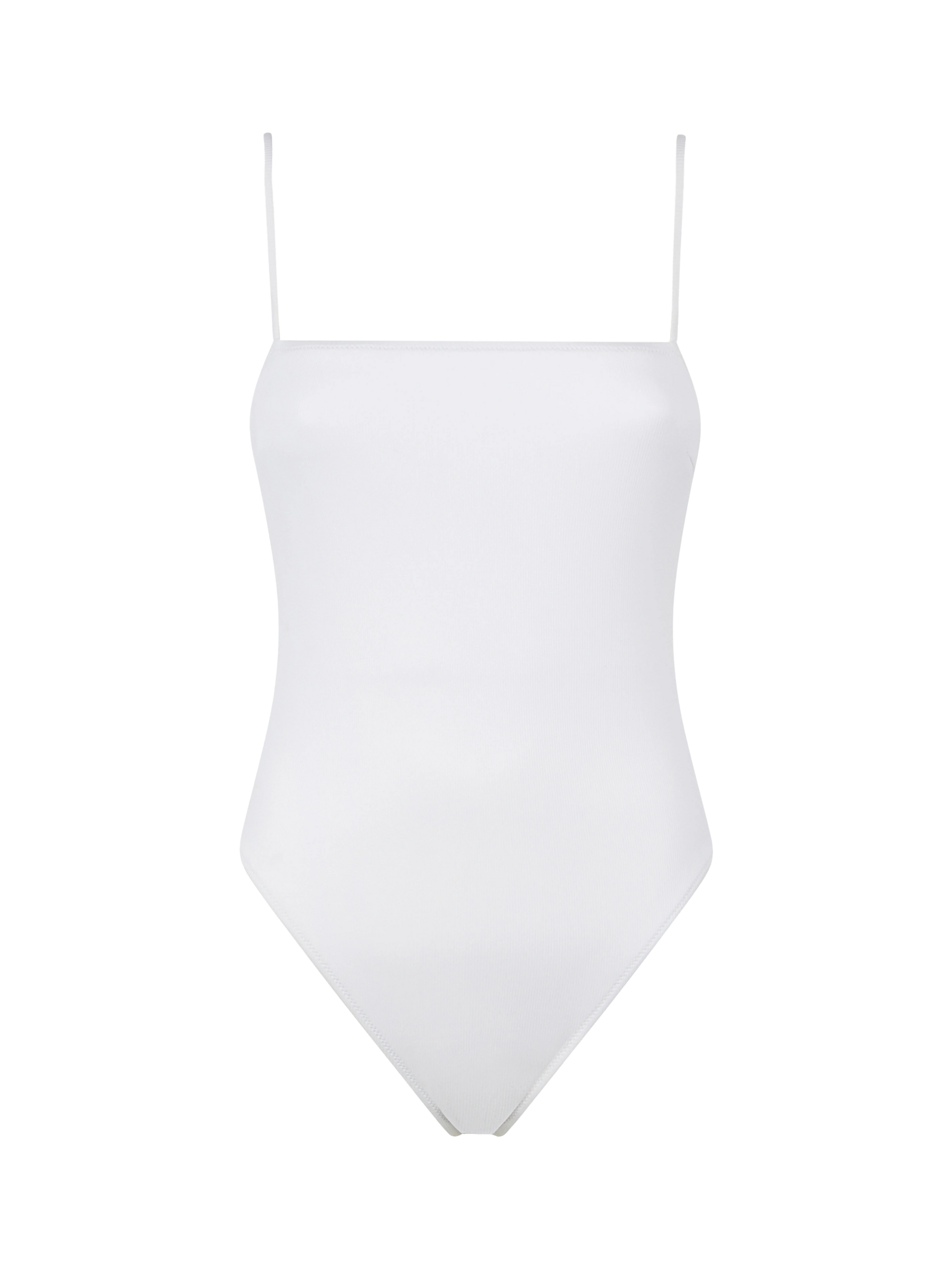 Woman white ribbed one piece swimsuit - MC2 Saint Barth