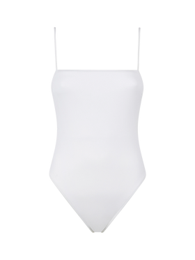 Woman white ribbed one piece swimsuit - MC2 Saint Barth
