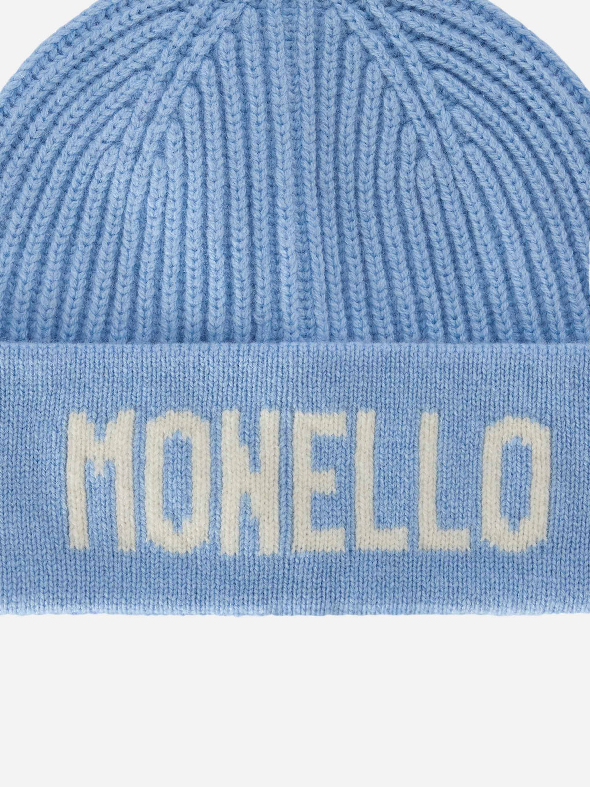Light blue Benjie beanie with Monello lettering