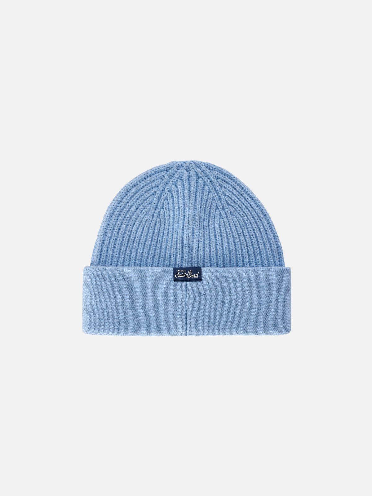 Light blue Benjie beanie with Monello lettering
