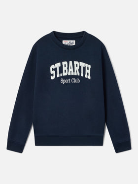 Felpa Bobby blu navy con logo St. Barth Sport Club