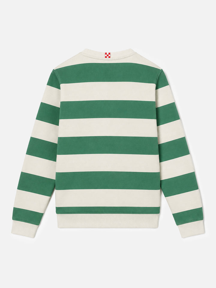 Green and off-white striped Bobby sweatshirt