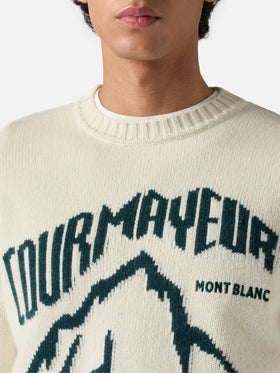 Bombardino crewneck with Courmayeur jacquard | COURMAYEUR SPECIAL EDITION