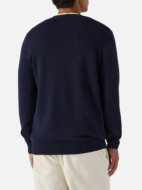 Blue Bombardino Light sweater with Après Ski jacquard