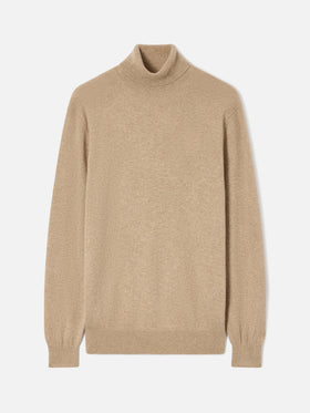 Col montant Bond en cachemire camel 