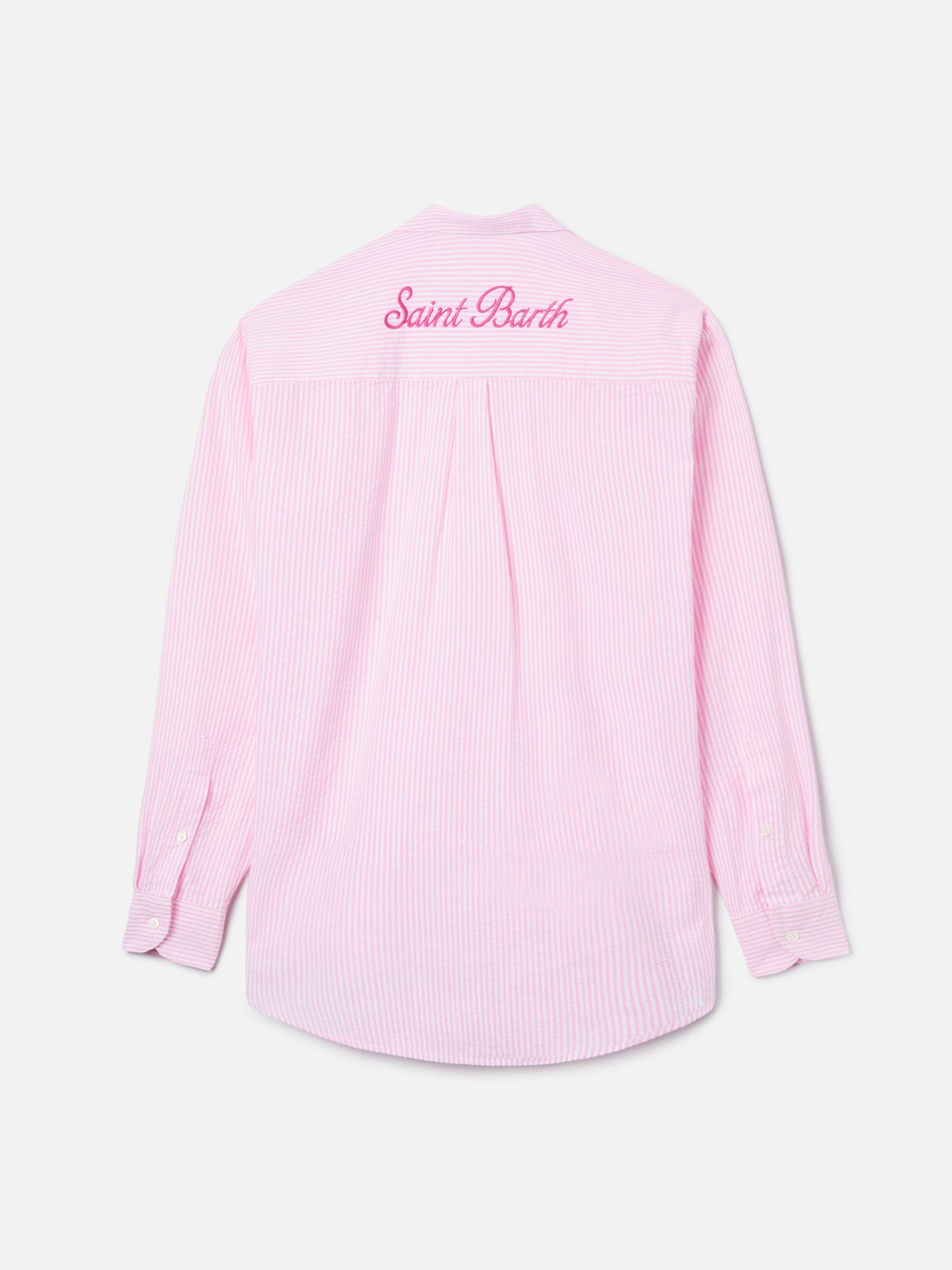 Camicia Brigitte in seersucker a righe rosa