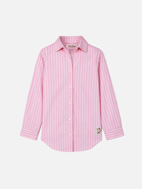 Sobrecamisa de algodón con estampado de rayas para niña Mini Brigitte 