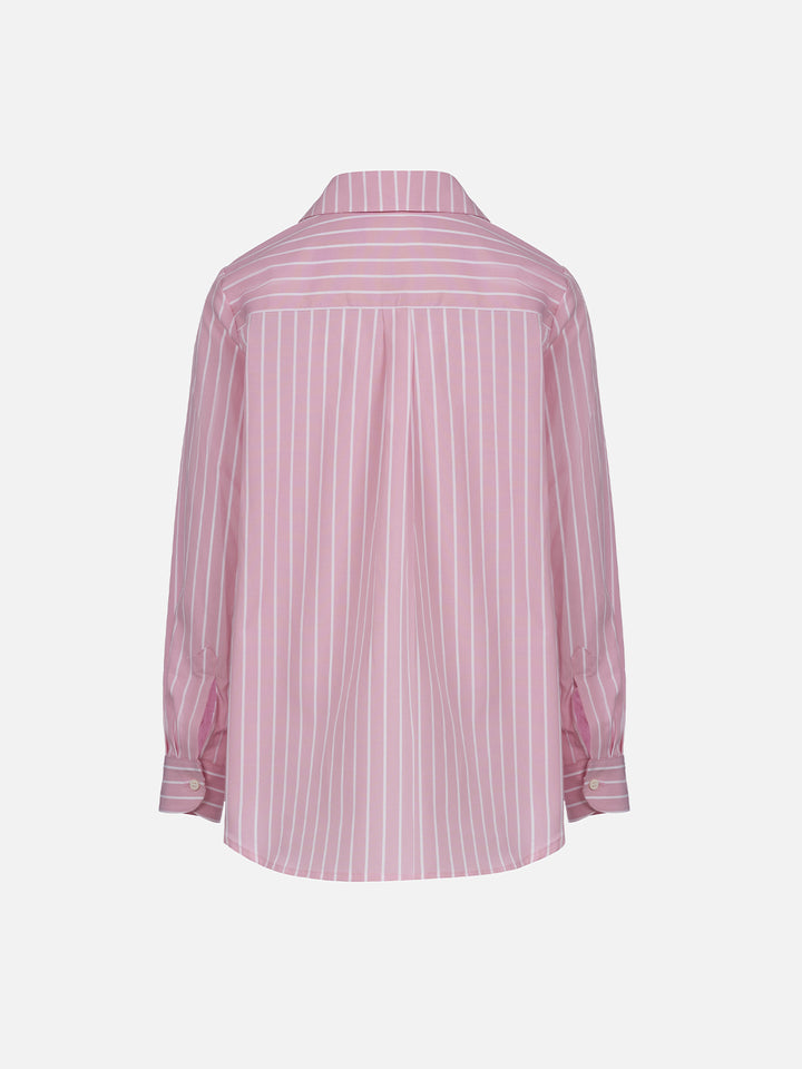 Girl striped print cotton over shirt Mini Brigitte - MC2 Saint Barth