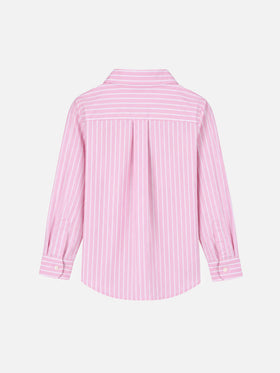 Sobrecamisa de algodón con estampado de rayas para niña Mini Brigitte 