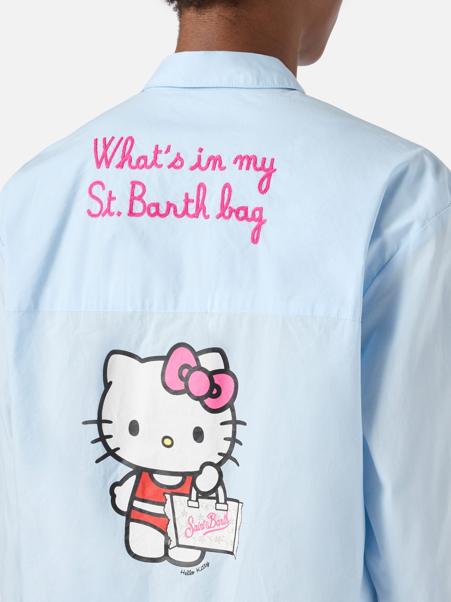 Camisa Brigitte azul claro con estampado Hello Kitty | Edición Especial 