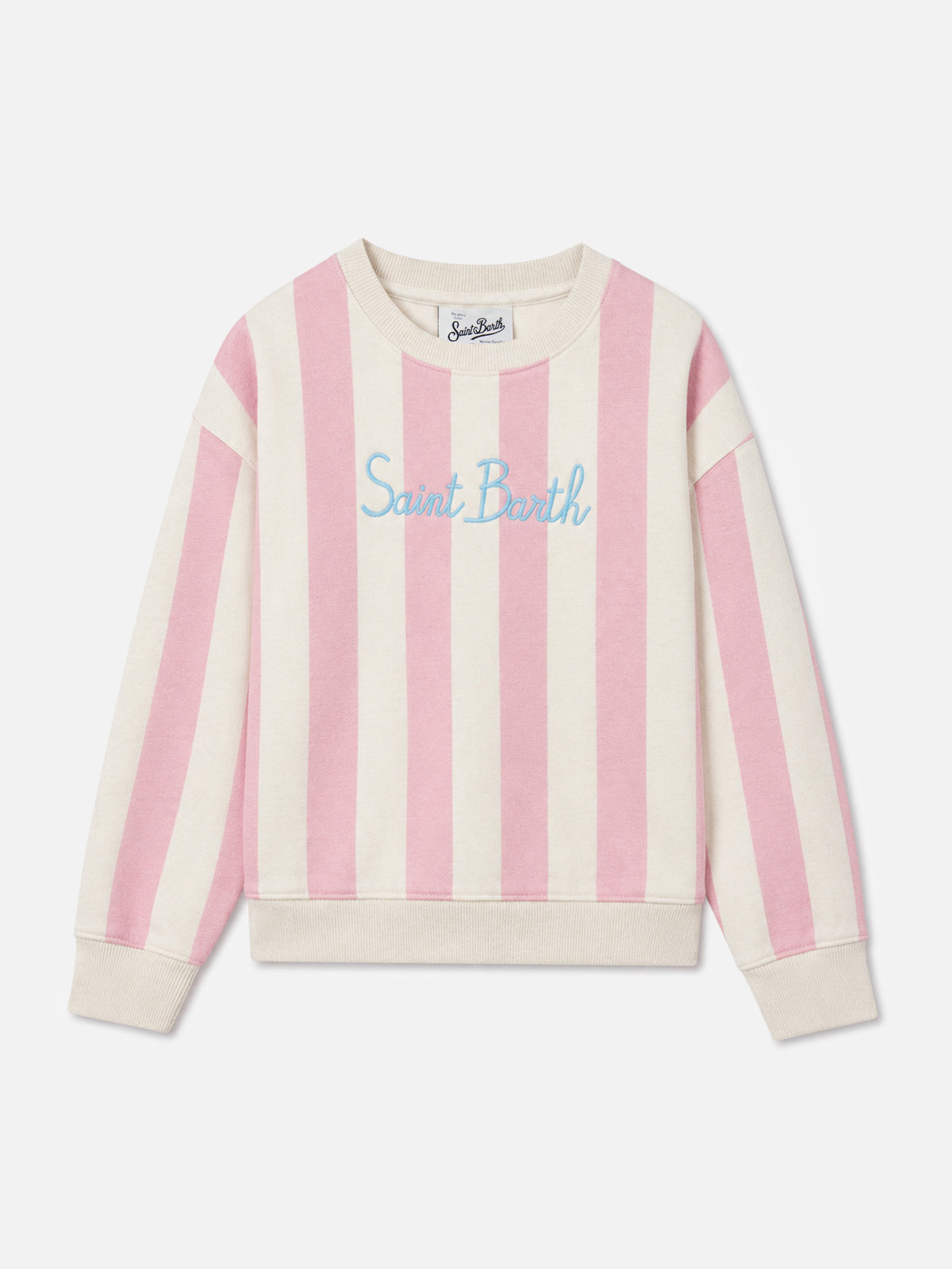 Sweat-shirt rayé pour fille Briony avec broderie Saint Barth 